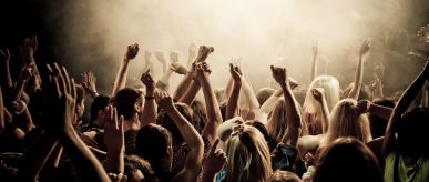 concerto, gente, mani